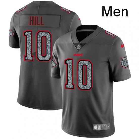 Men Nike Kansas City Chiefs 10 Tyreek Hill Gray Static Vapor Untouchable Limited NFL Jersey